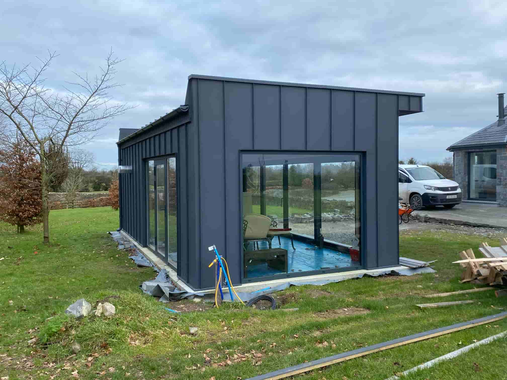 Garden Room with metal cladding